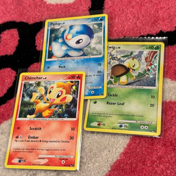Chimchar 14, Piplup 15, & Turtwig 17 – TCG POP Series 6 – Holo Bundle - Picture 1 of 10